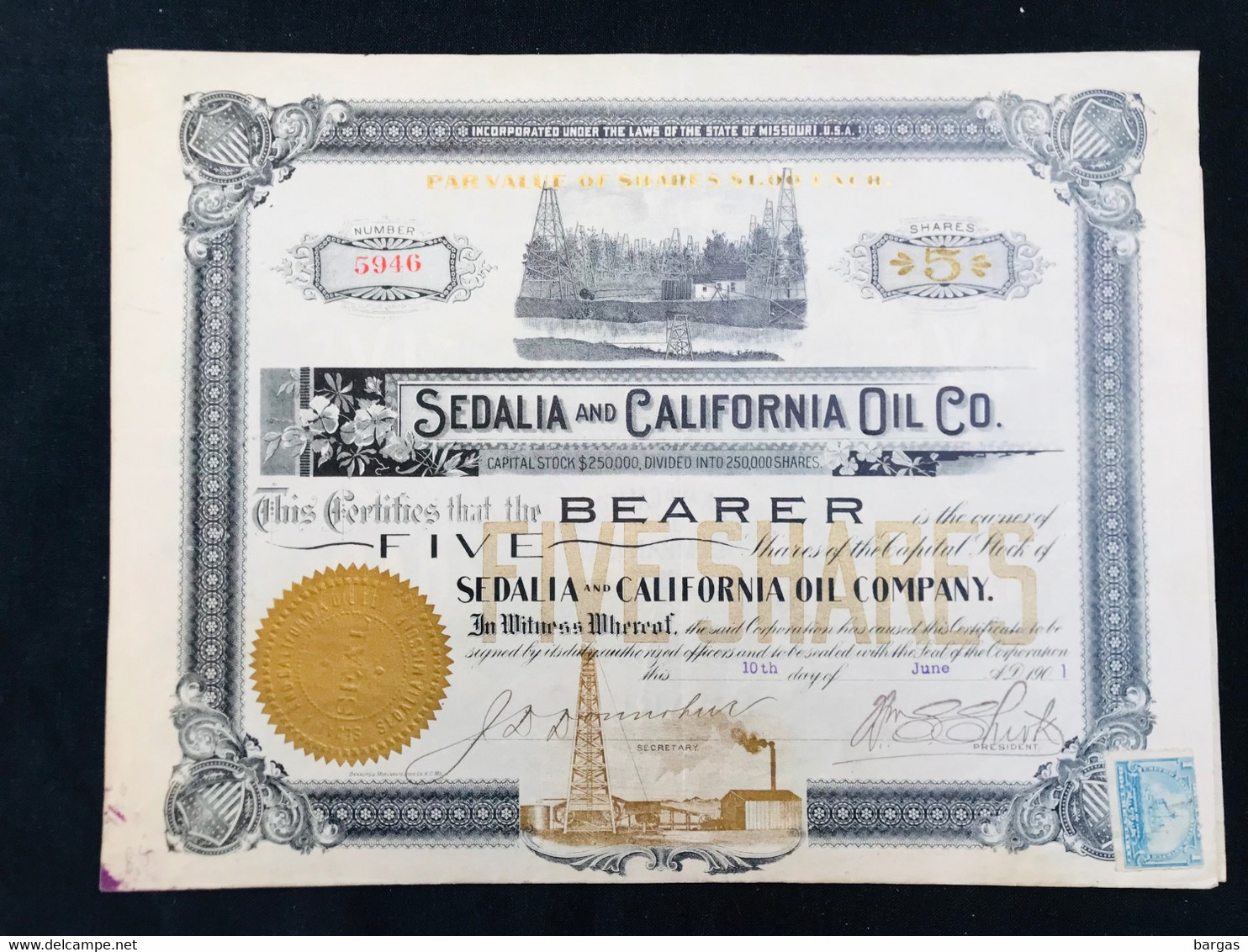 Sedalia And California Oil C° - Petróleo