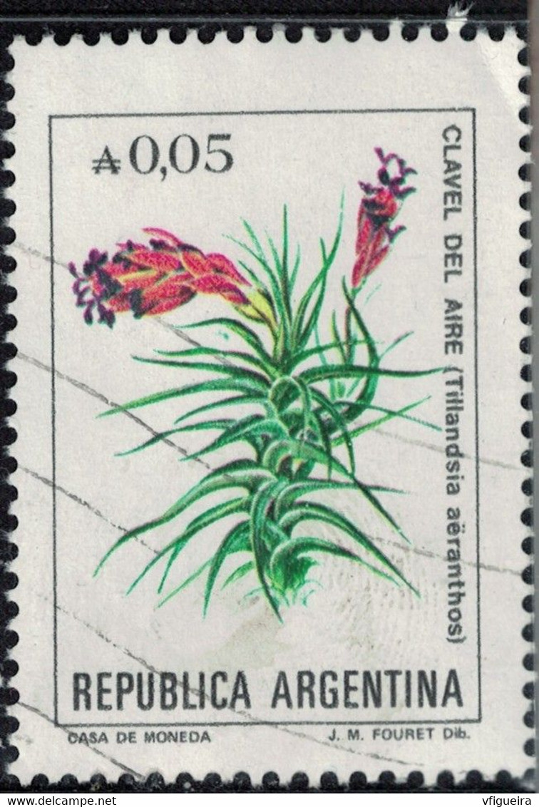 Argentine 1985 Oblitéré Used Plante Fleurs Tillandsia Aeranthos Oeillet De L'air Y&T AR 1474 SU - Used Stamps