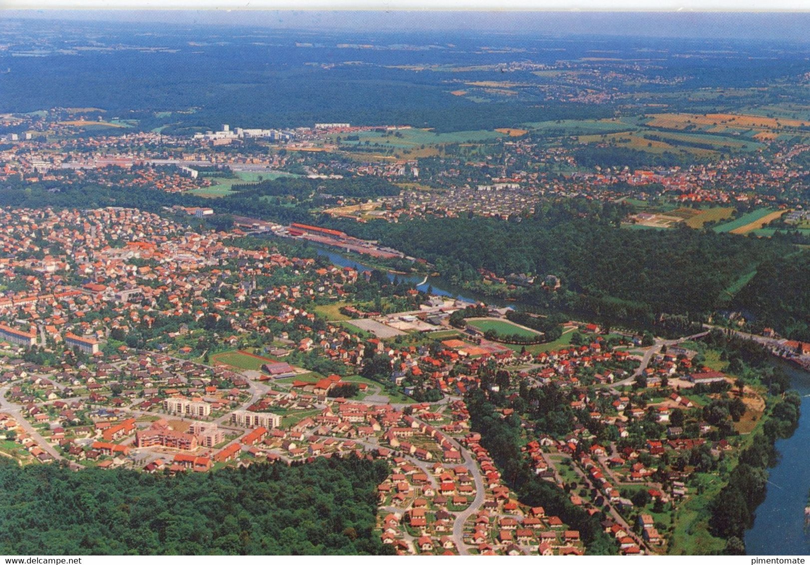 VALENTIGNEY VUE GENERALE AERIENNE LE DOUBS - Valentigney