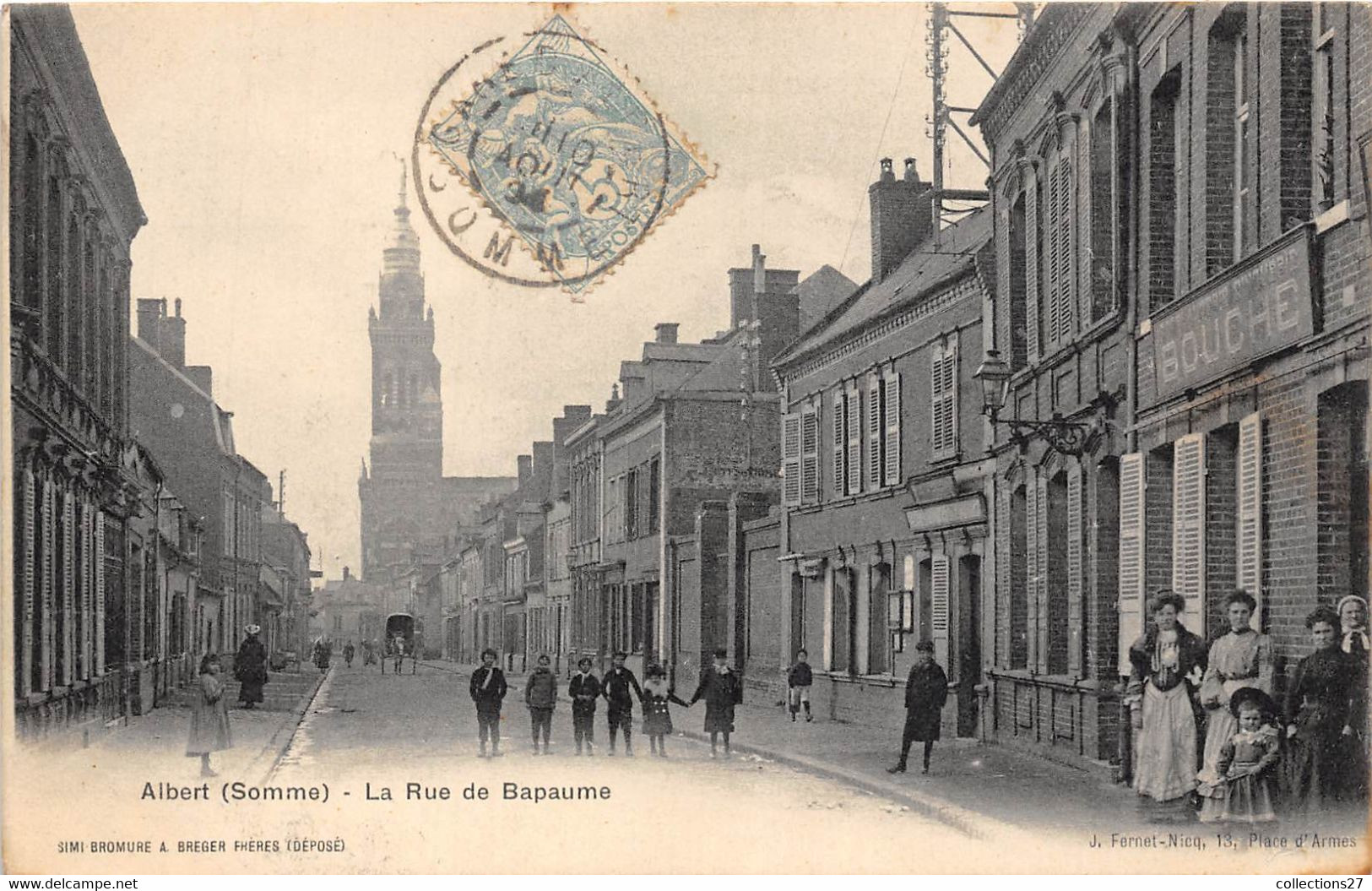 80-ALBERT- LA RUE DE BAPAUME - Albert