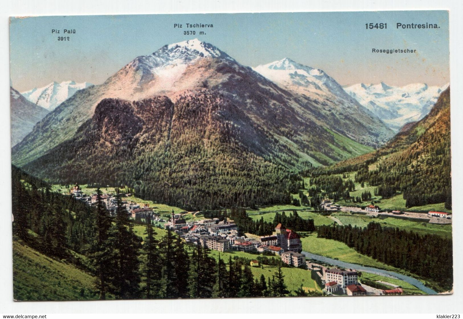 Pontresina. Piz Palü. Piz Tschierva. Roseggletscher. Jahr 1912 - Tschierv