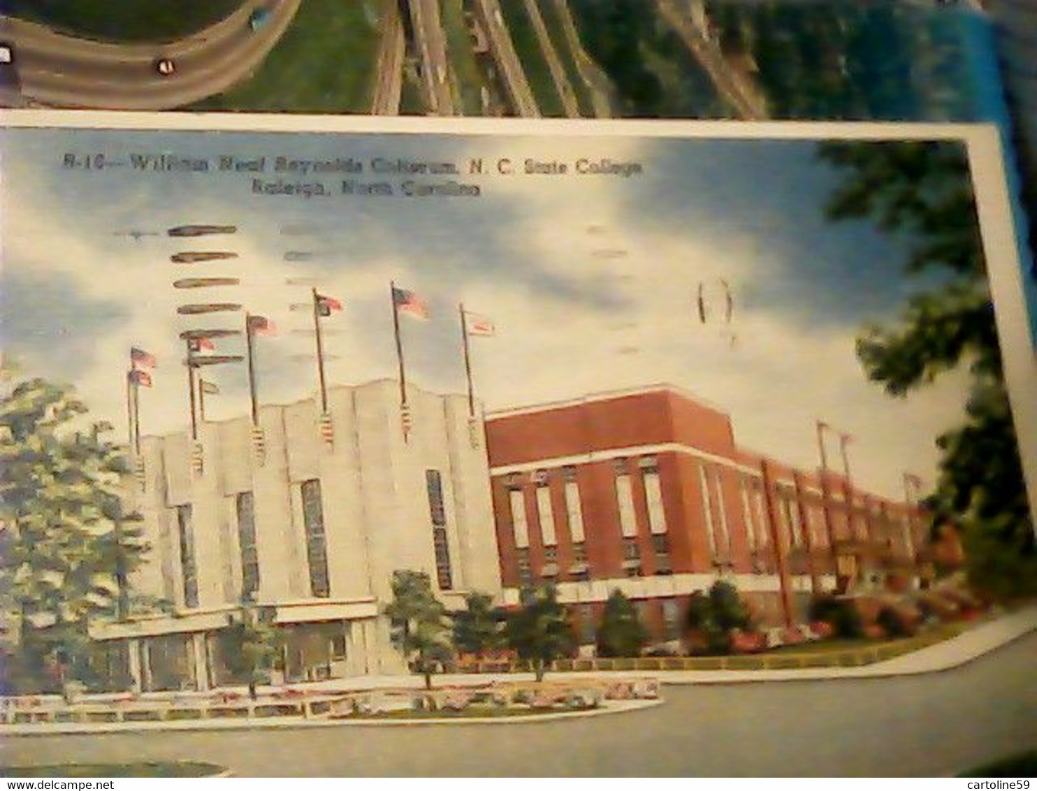 USA: North Carolina Raleigh Williams Hall North Carolina State College NEAL REYNOLDS COLISEUM   V1957 IO6545 - Raleigh