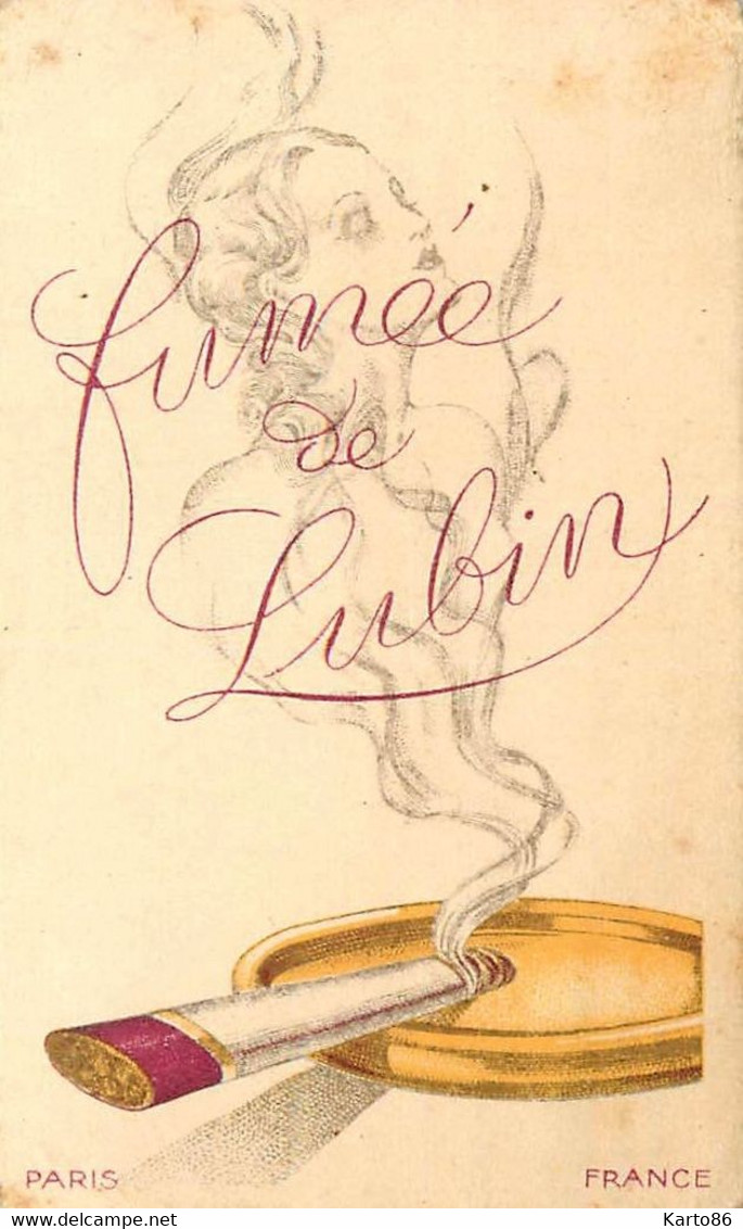 Mode * Carte Parfumée Ancienne * Fumée De LUBIN * Parfum * Illustrée Illustrateur - Mode