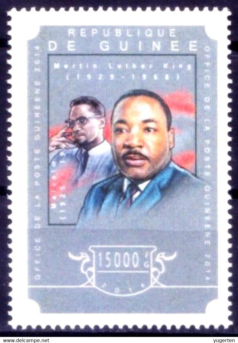 GUINEA 2016 - 1v - MNH - Martin Luther King - Nobel Prize - Peace - Racism - Frieden Paix - Paz - Pace - Vrede Malcolm X - Martin Luther King