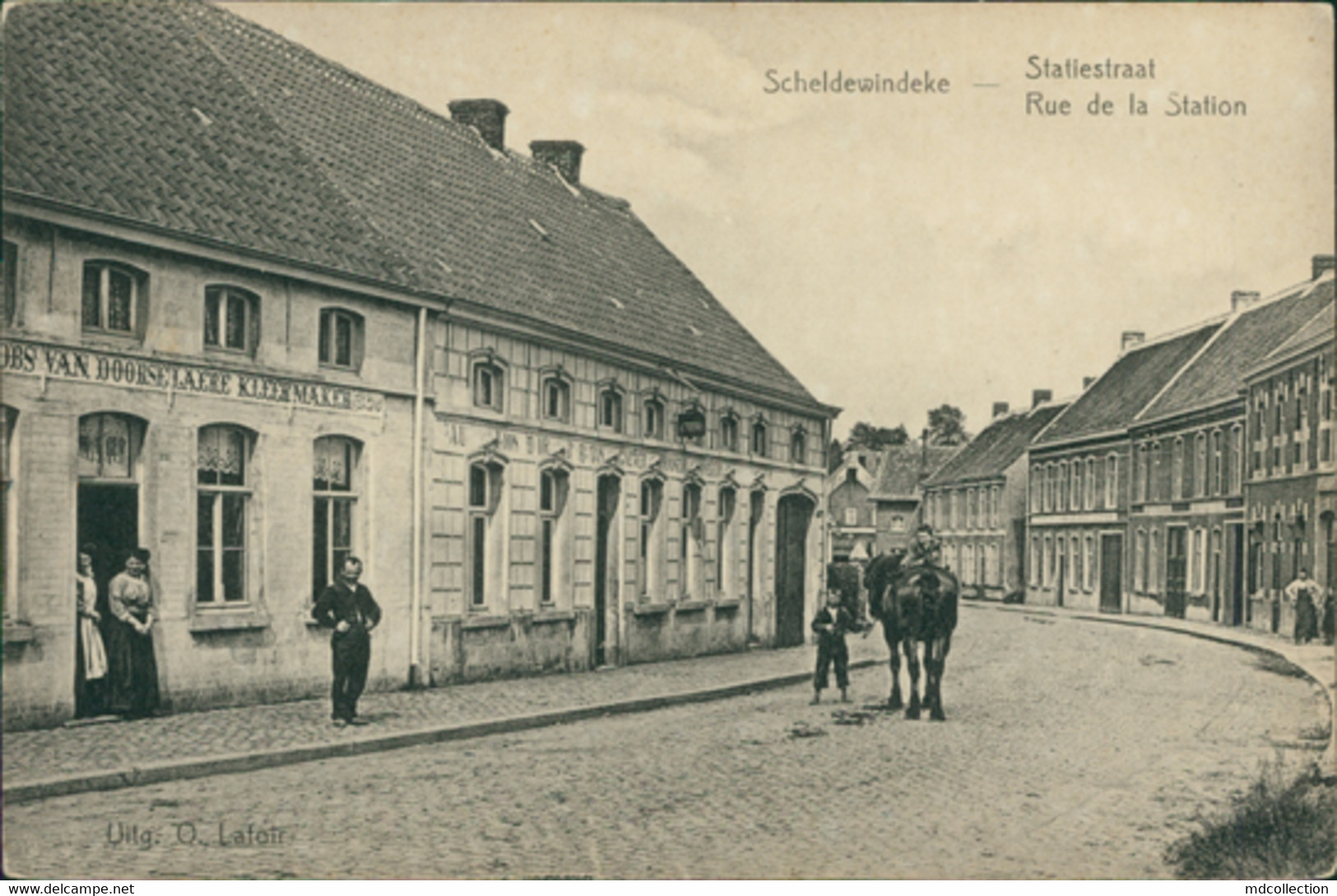 BE OOSTERZELE / Scheldewindeke - Rue De La Station / CARTE ANIMEE - Oosterzele