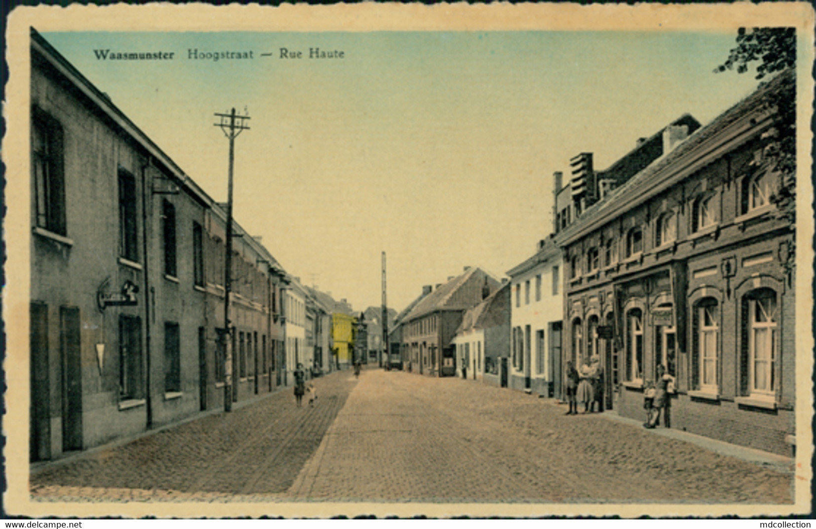 BE WAASMUNSTER / Rue Haute / CARTE COULEUR ANIMEE - Waasmunster