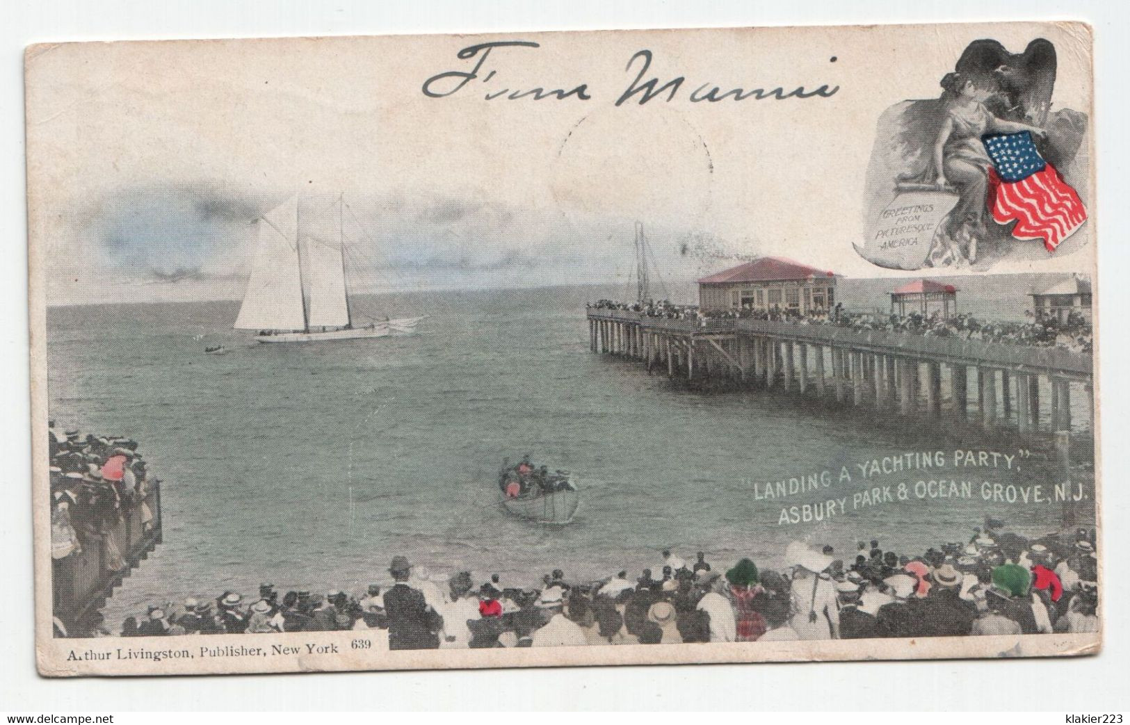 Landing A Yachting Party. Asbury Park & Ocean Grove, New York. - Paterson