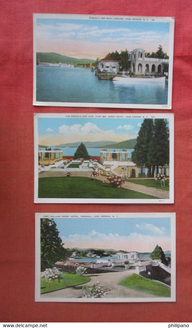 Lot Of 3 Cards.    Lake George  New York   Ref 5517 - Lake George