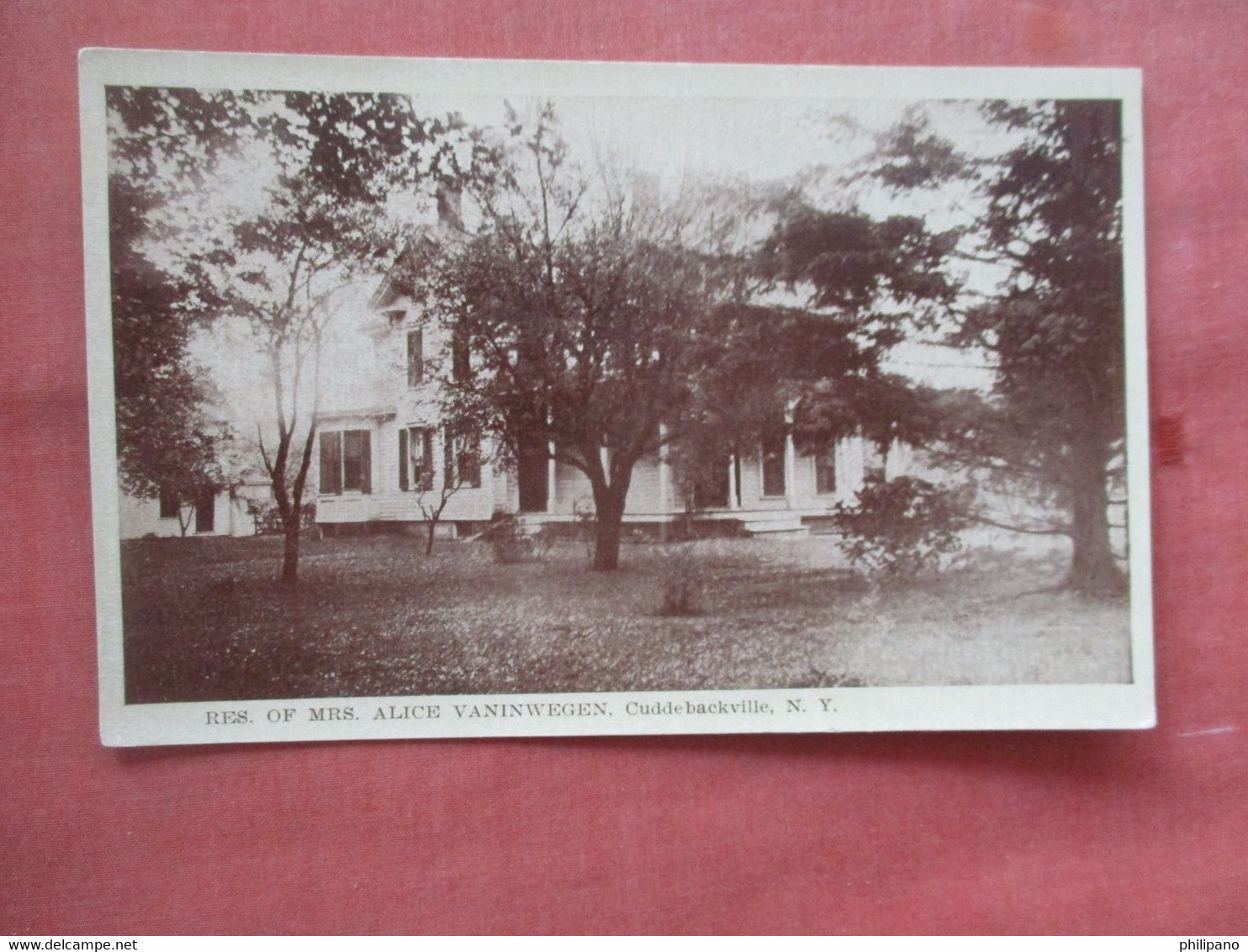 Res Of Mrs Alice Vaninwegen  Cuddebackville  New York   Ref 5518 - Lake George