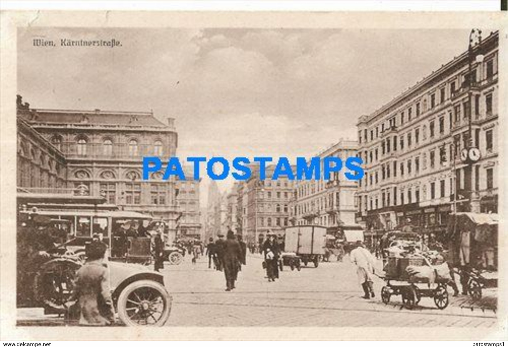 181959 AUSTRIA WIEN CARINTNER STREET AUTOMOBILE & TRAMWAY POSTAL POSTCARD - Otros & Sin Clasificación