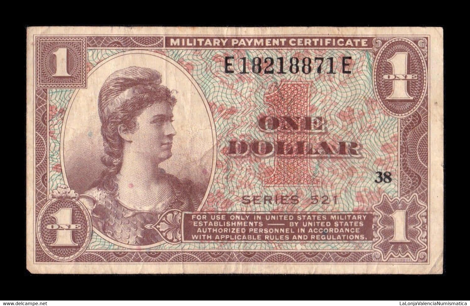 Estados Unidos United States 1 Dollar 1954-1958 Pick M33 Series 521 BC+ F+ - 1954-1958 - Reeksen 521