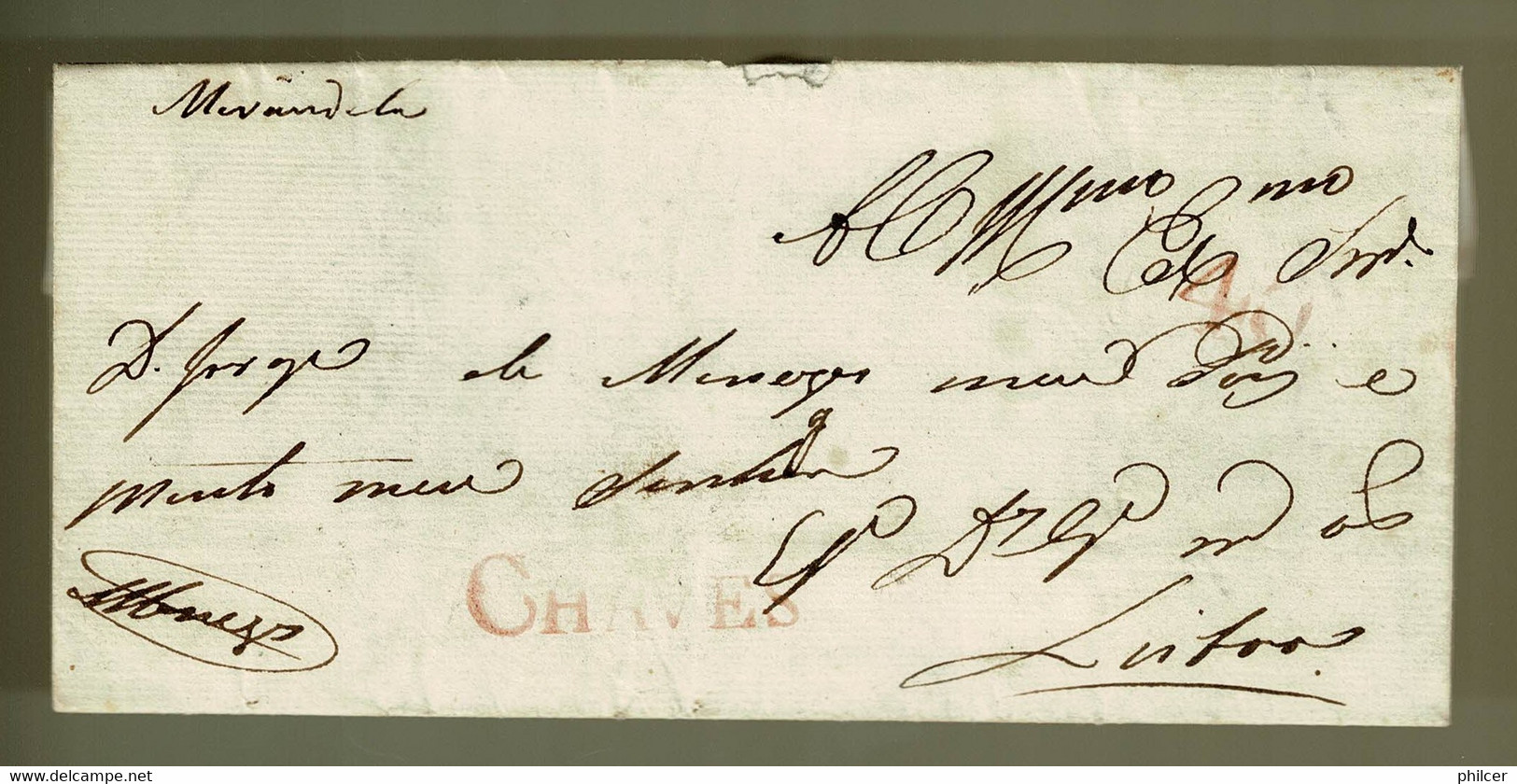 Portugal, 1812, Chaves-Lisboa, Carimbo "CART" No Verso - ...-1853 Préphilatélie