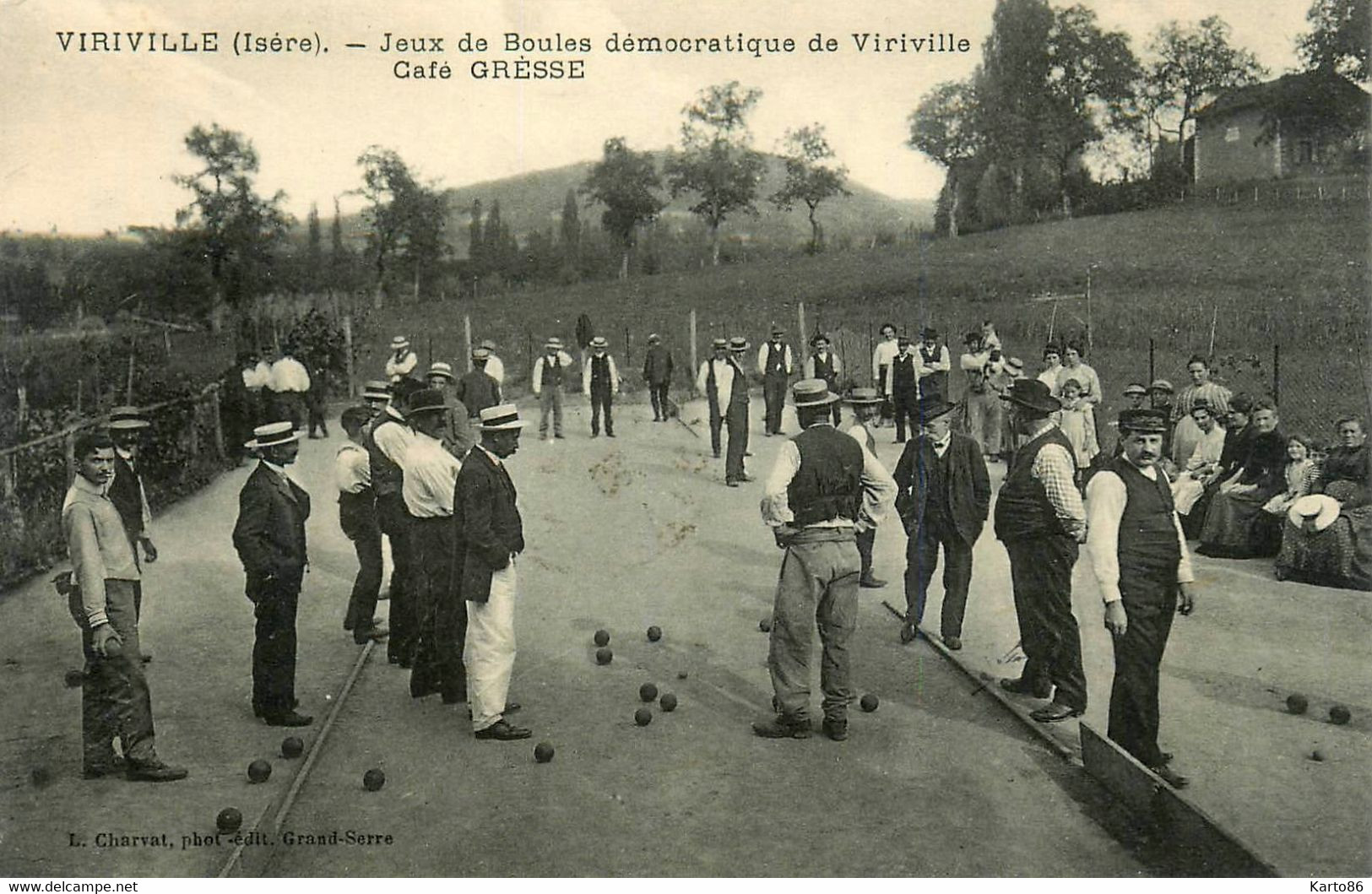 Viriville * Jeux De Boules Démocratique , Café GRESSE * Pétanque Sport Boulistes Boulodrome - Viriville