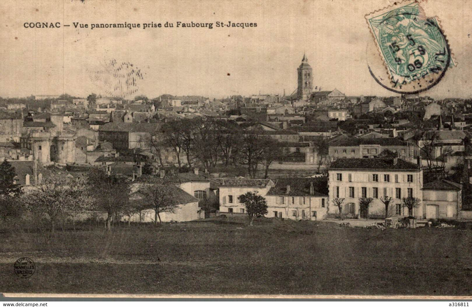 Cognac Vue Panoramique Prise Du Faubourg St Jacques - Cognac