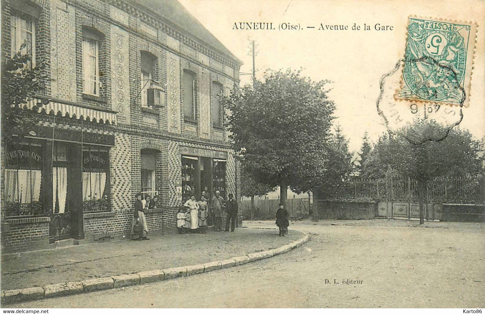 Auneuil * Avenue De La Gare * Restaurant * Commerce Magasin C. DUMONT - Auneuil