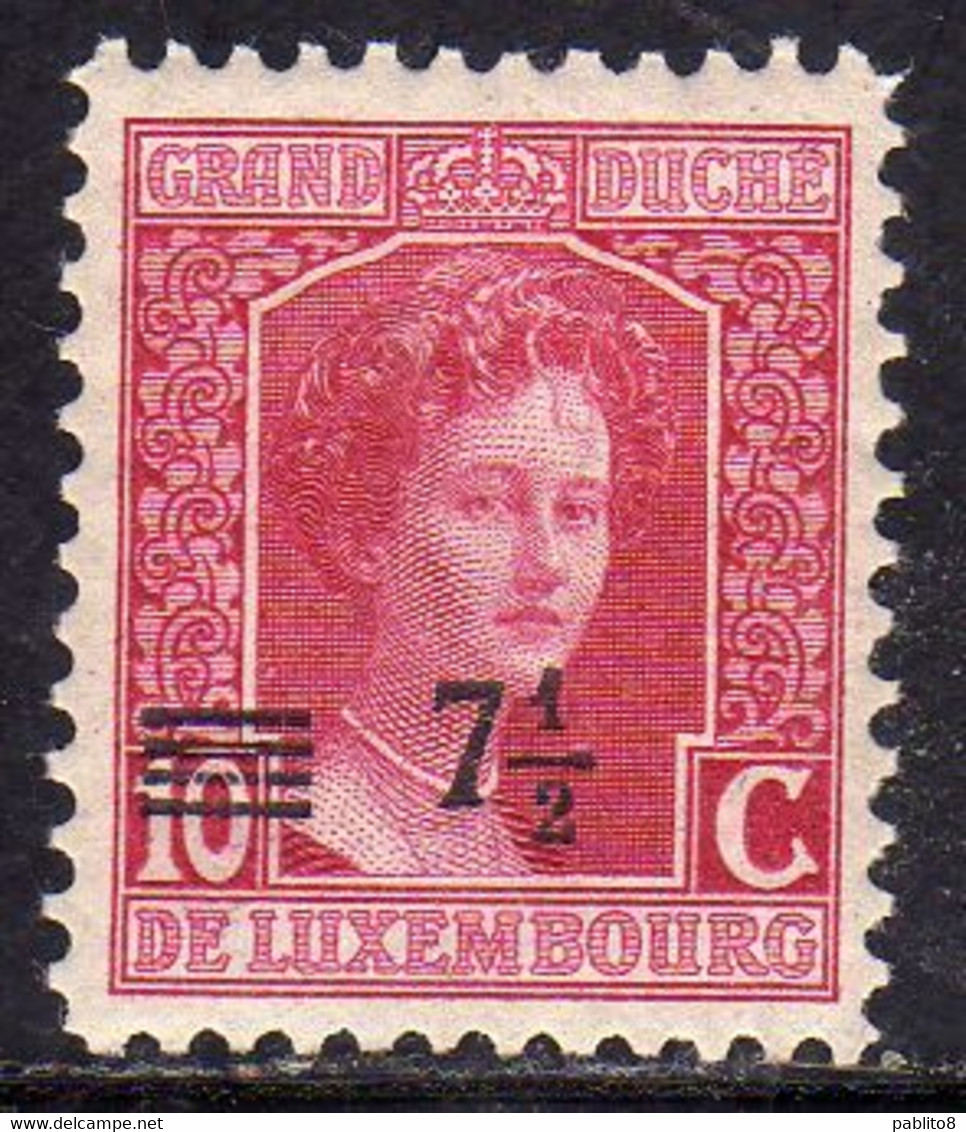 LUXEMBOURG LUSSEMBURGO 1916 1924 STAMPS OF 1906 1919 SURCHARGED WITH NEW VALUE CENT. 7 1/2 On 10c MLH - Altri & Non Classificati