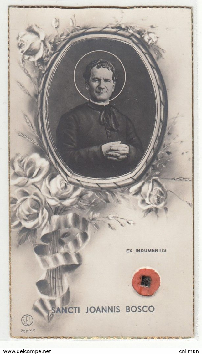 RELIQUIA SAN GIOVANNI BOSCO SANTINO HOLY CARD - Images Religieuses