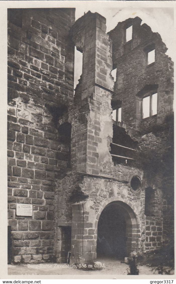 A9040) Burg Ruine ZAVELSTEIN - Tolle Sehr Alte AK Gel. Winnenden Württ. 1933 - Bad Teinach