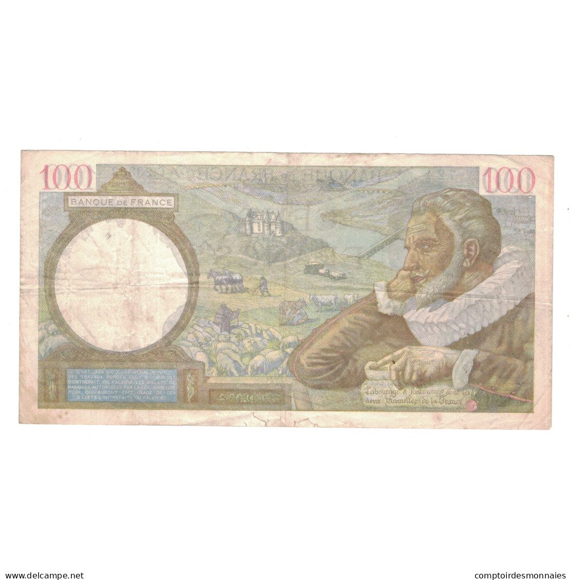 France, 100 Francs, Sully, 1941, C.23363, TTB, Fayette:26.55, KM:94 - 100 F 1939-1942 ''Sully''