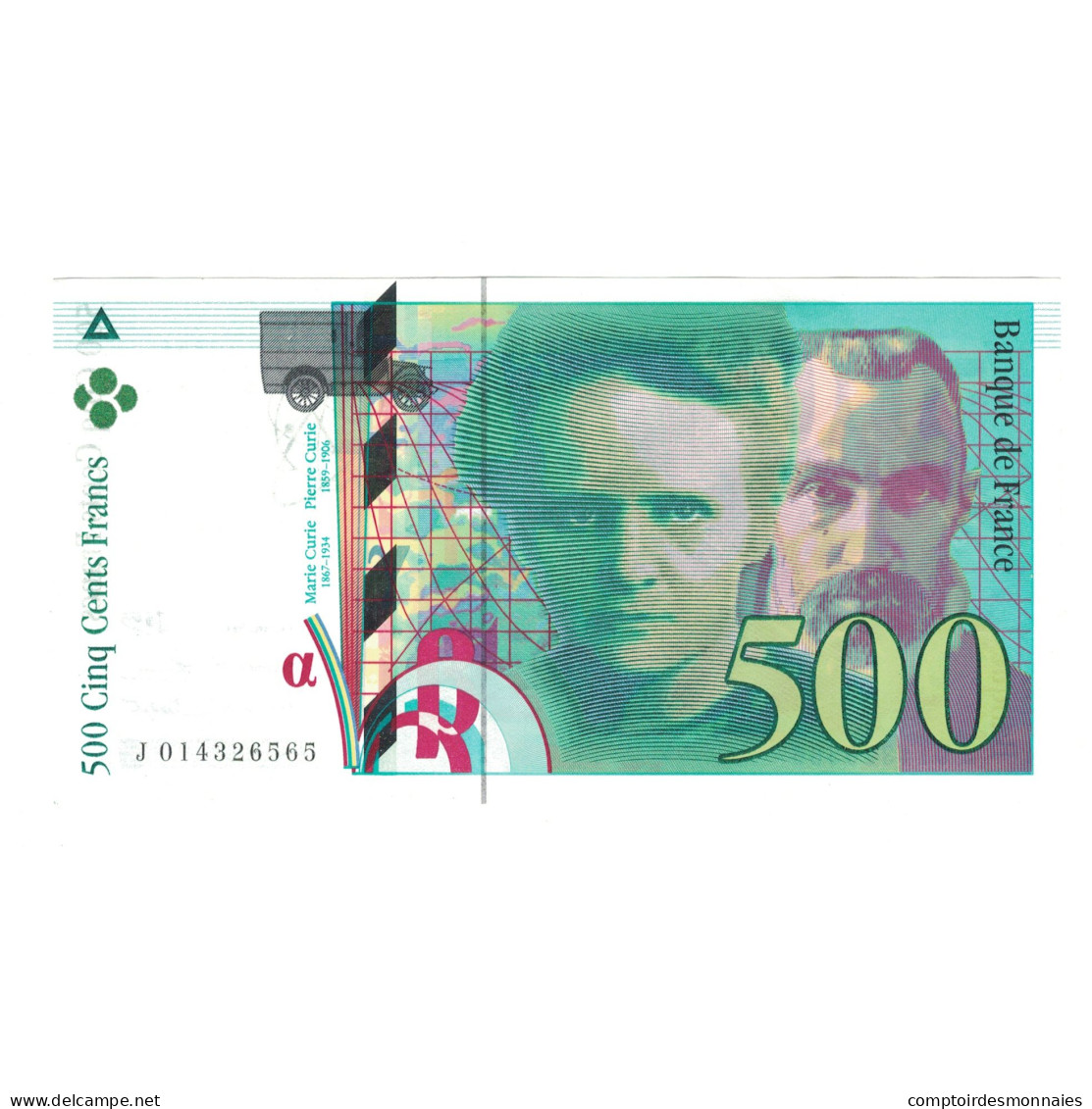 France, 500 Francs, Pierre Et Marie Curie, 1994, J014326565, SPL, Fayette:76.01 - 500 F 1994-2000 ''Pierre Et Marie Curie''