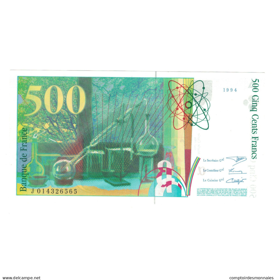 France, 500 Francs, Pierre Et Marie Curie, 1994, J014326565, SPL, Fayette:76.01 - 500 F 1994-2000 ''Pierre Et Marie Curie''