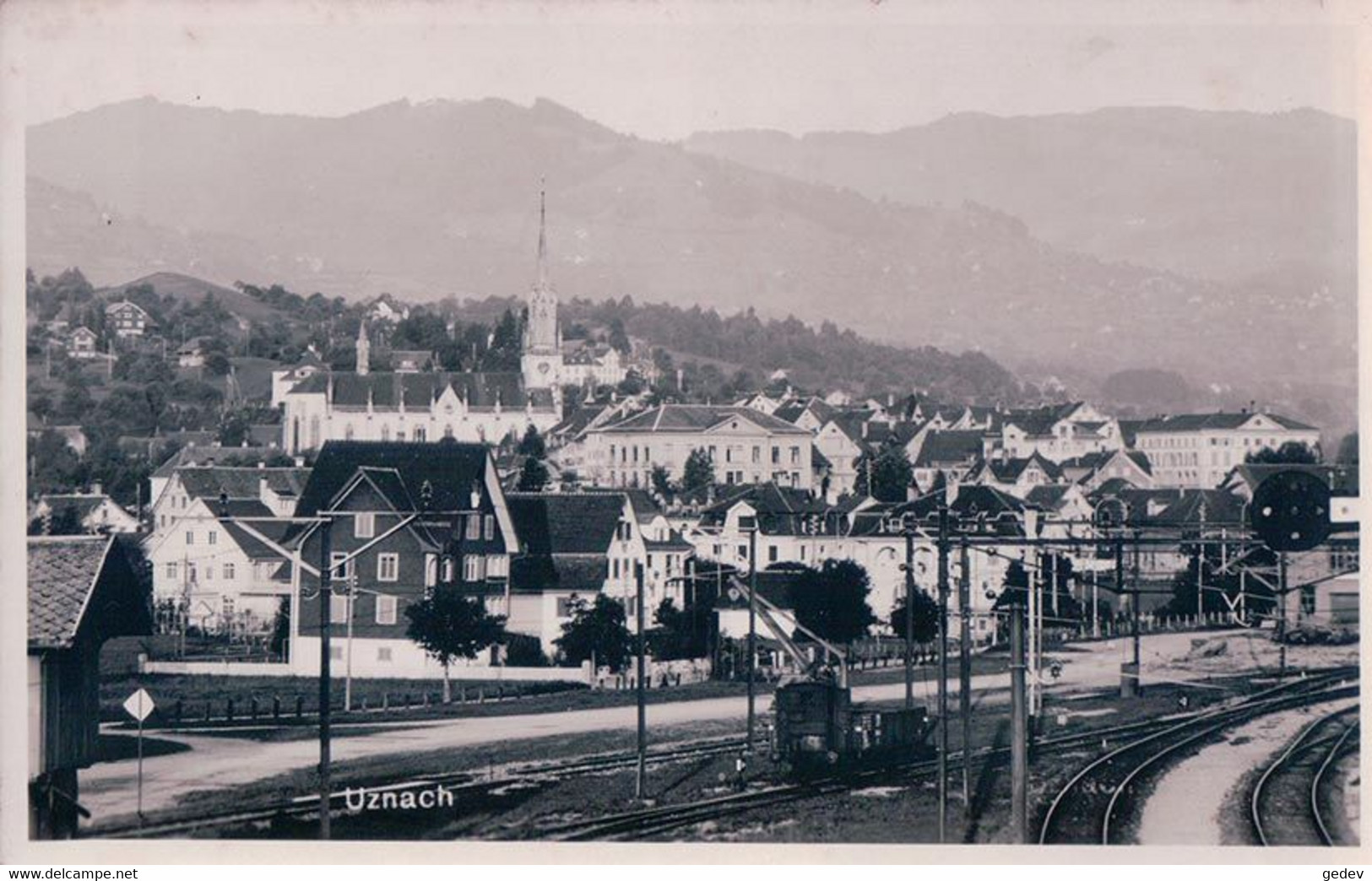 Uznach SG, Chemin De Fer Et Gare (13.4.39) - Uznach