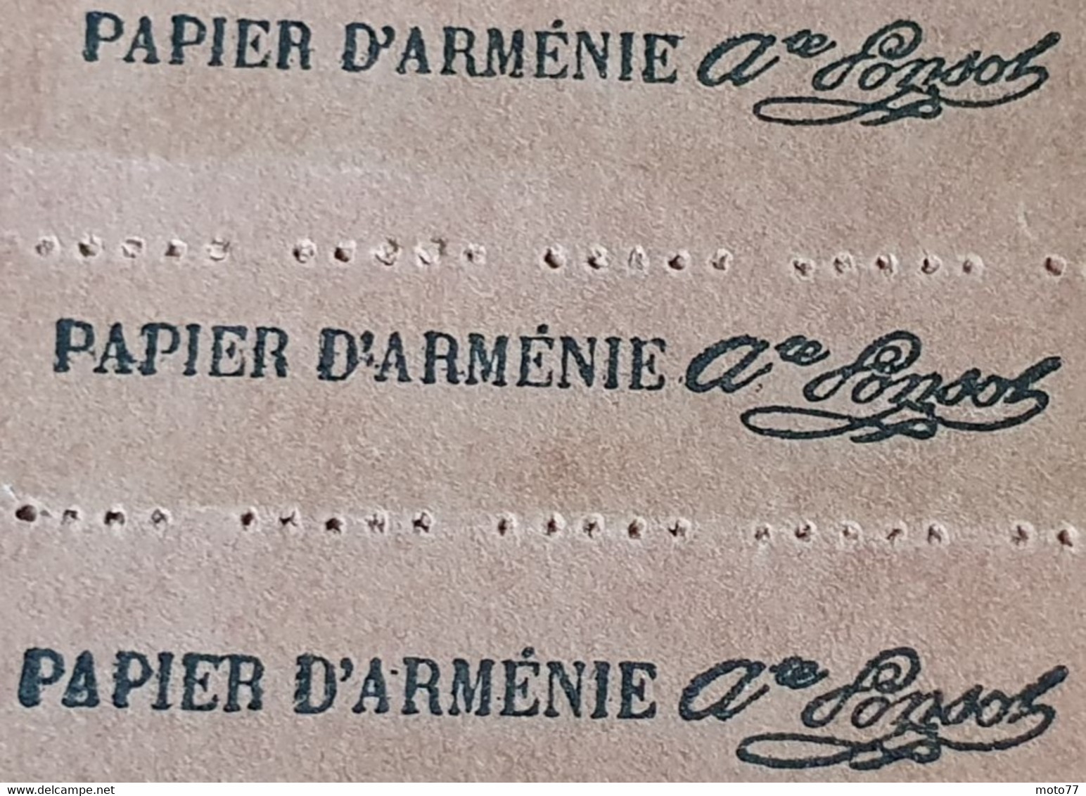 Lot 2 anciennes Pochettes PAPIER D’ARMÉNIE - antiseptique - Prix Magasin GOULET TURPIN - vers 1940 1950