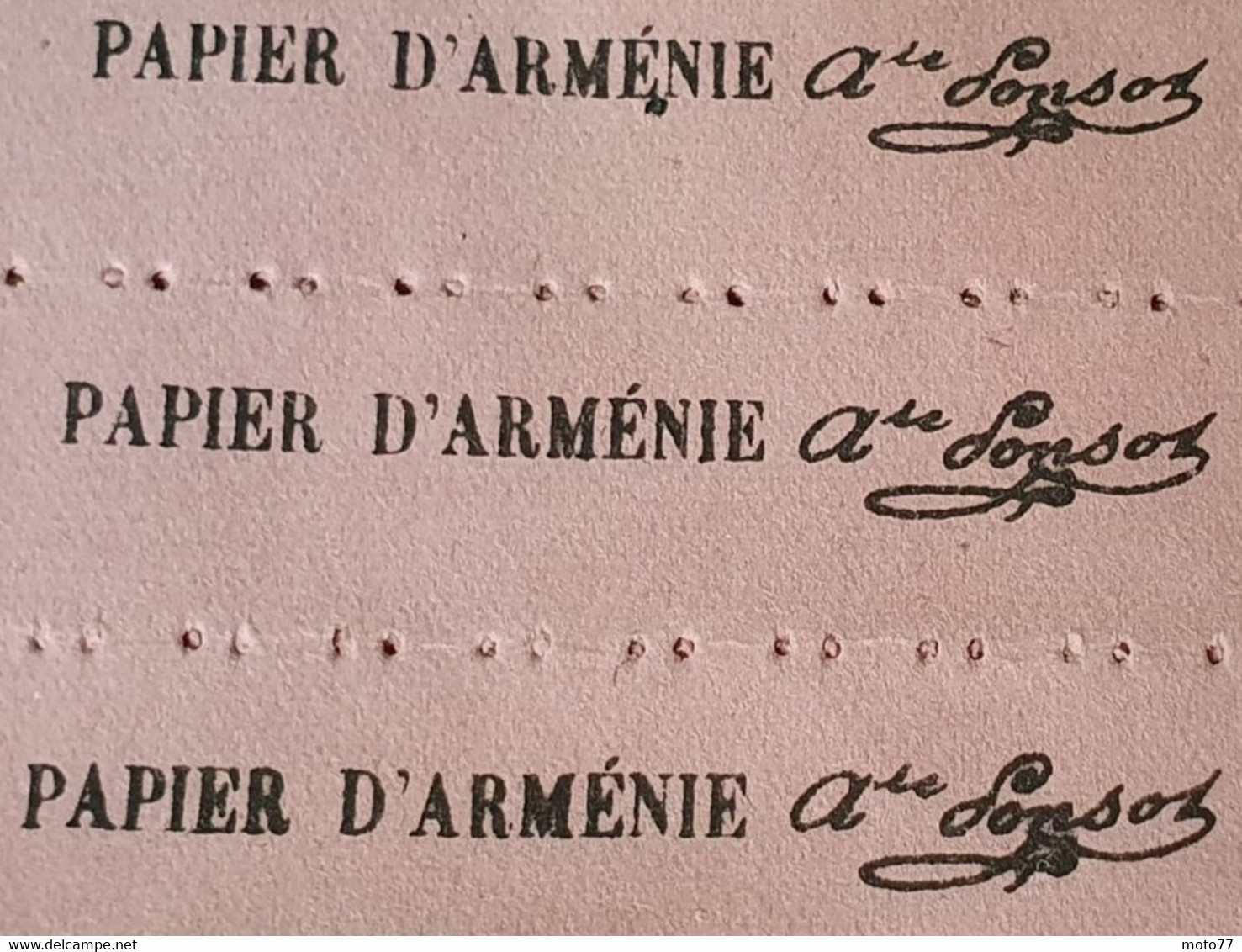 Lot 2 anciennes Pochettes PAPIER D’ARMÉNIE - antiseptique - Prix Magasin GOULET TURPIN - vers 1940 1950