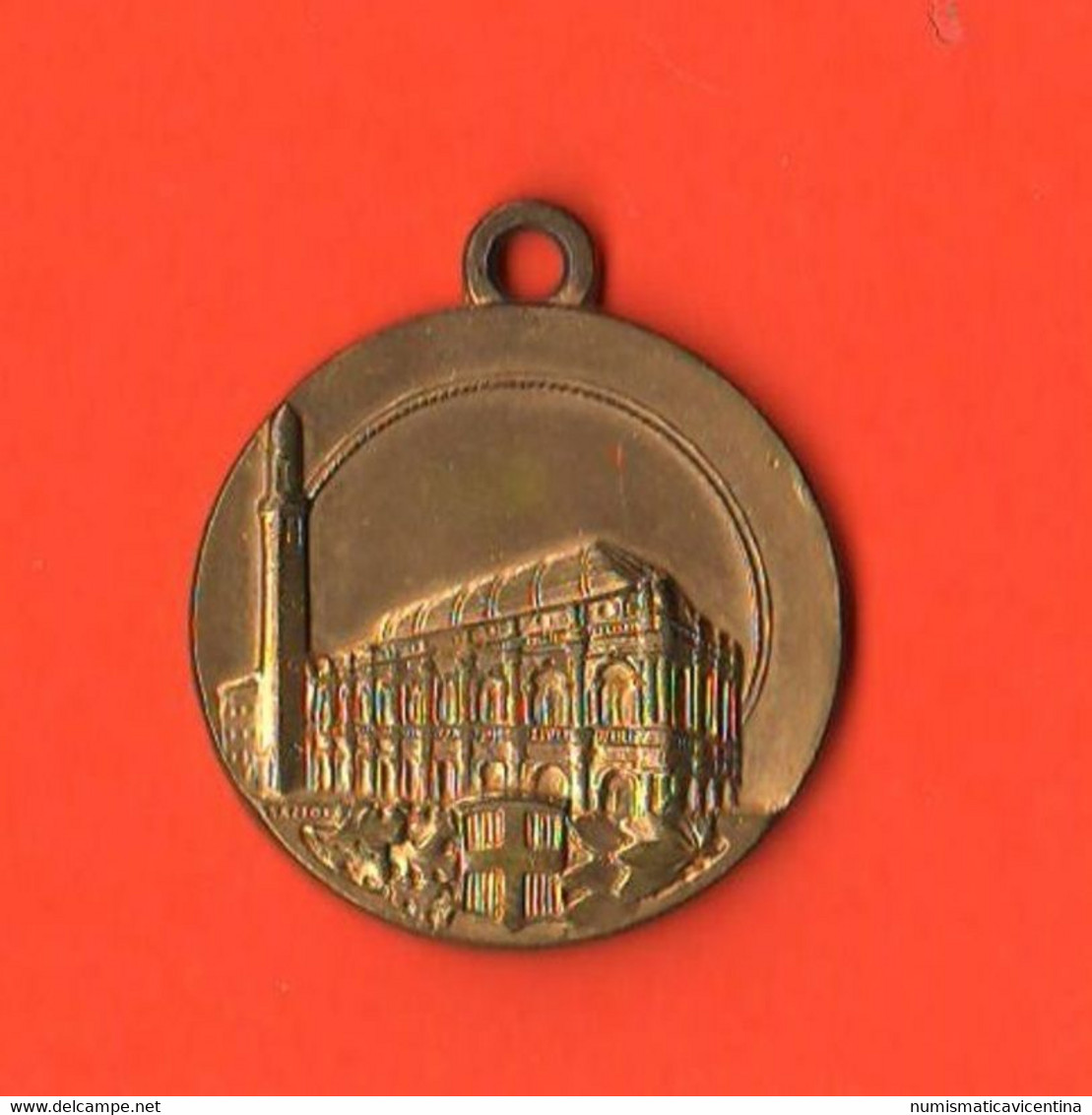 Vicenza 1924 Congresso Eucaristico Nazionale Medaglia Palladio - Profesionales/De Sociedad