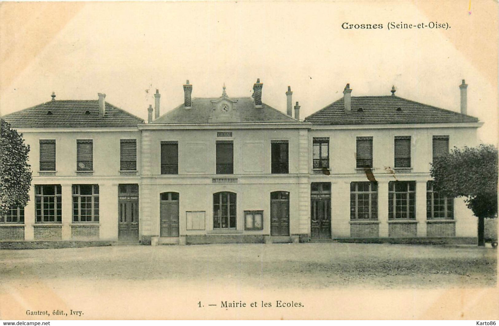 Crosne * Crosnes * La Place De La Mairie Et Les écoles * Groupe Scolaire - Crosnes (Crosne)