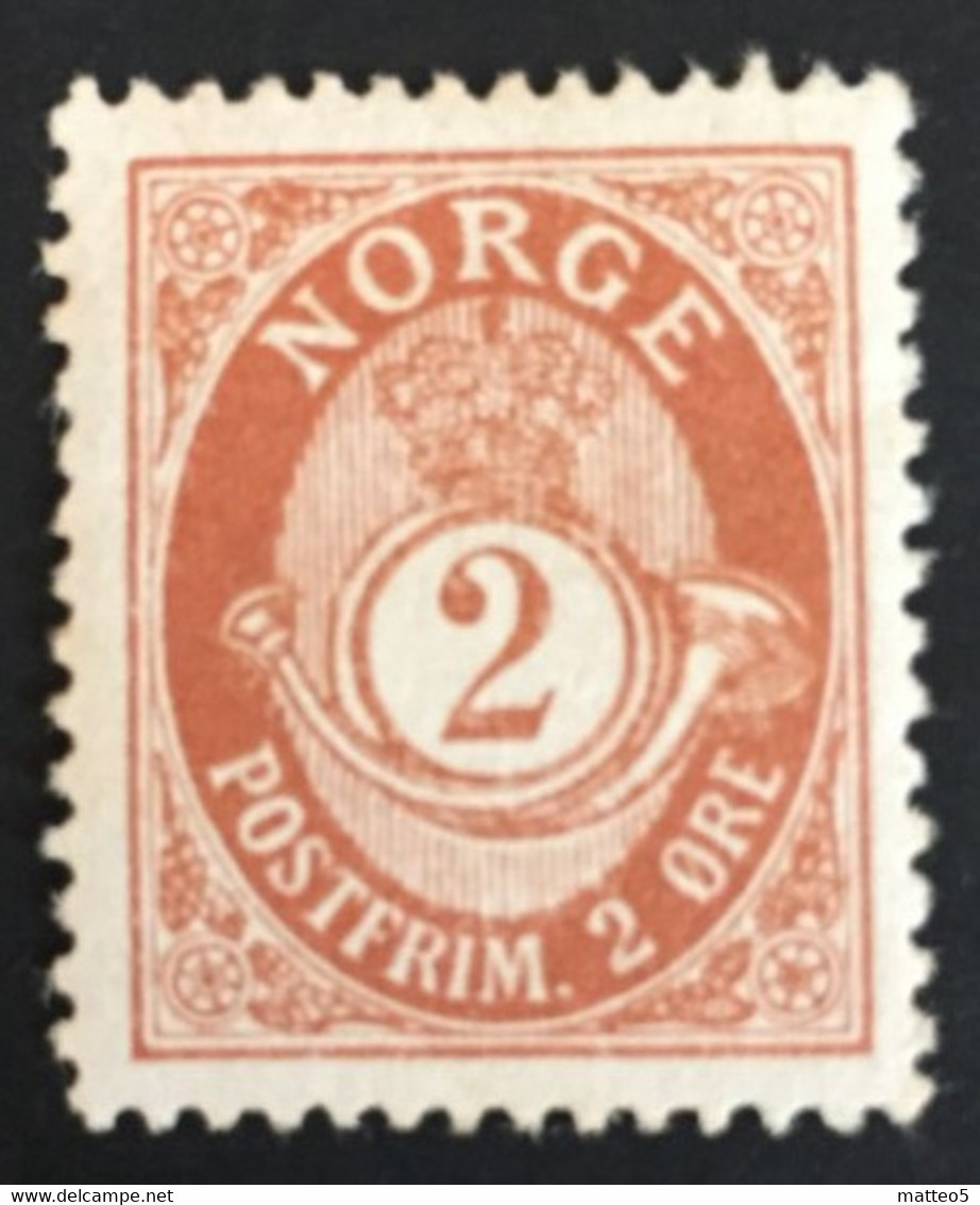 1886/93 - Norvegia - Norway - 2 - Post Horn - A2 - Ungebraucht