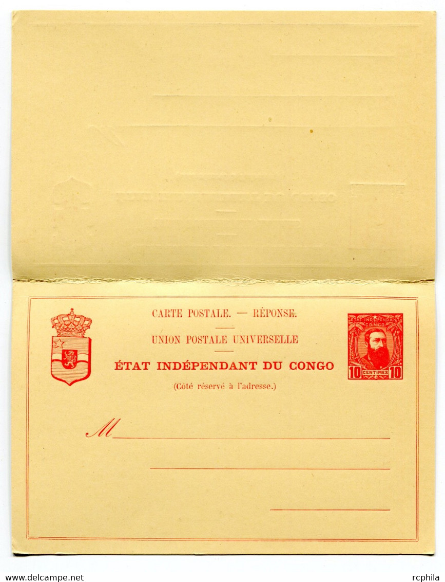 RC 22446 CONGO BELGE ENTIER POSTAL AVEC REPONSE PAYÉE NEUVE TB - Postwaardestukken