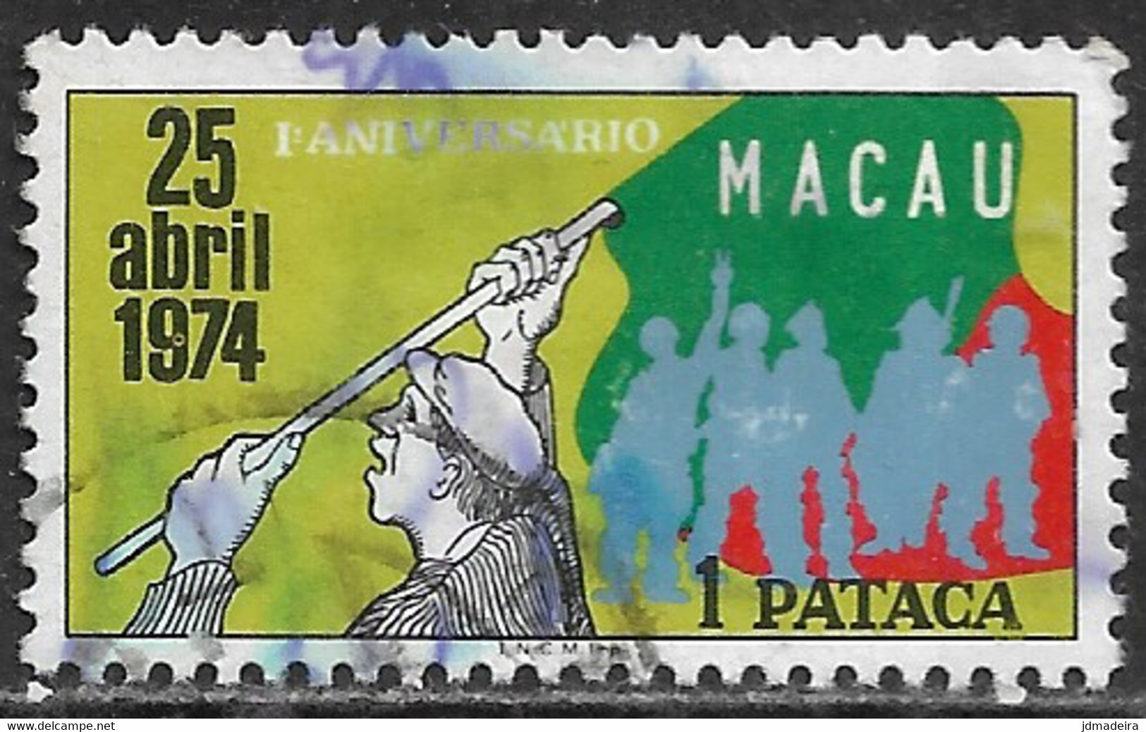 Macau Macao – 1975 Anniversary 25 Abril 1 Pataca - Used Stamps