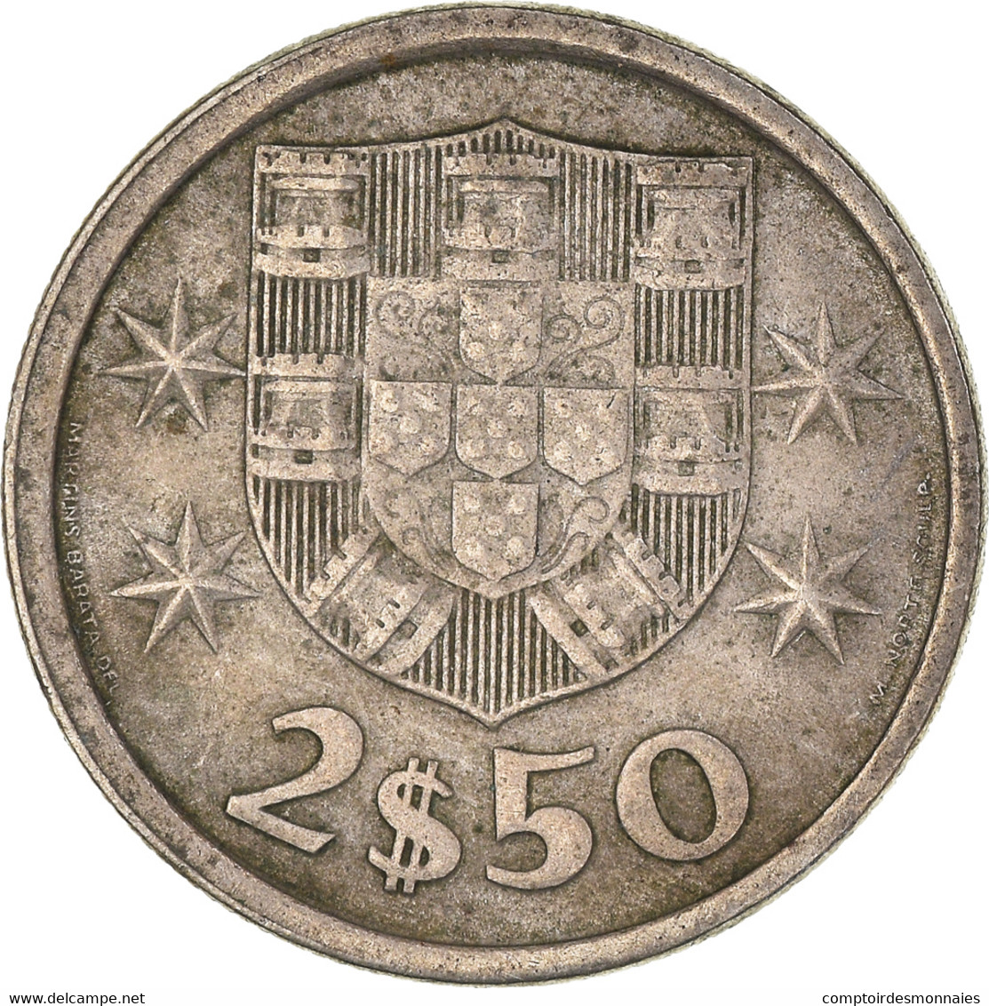 Monnaie, Portugal, 2-1/2 Escudos, 1975 - Portugal