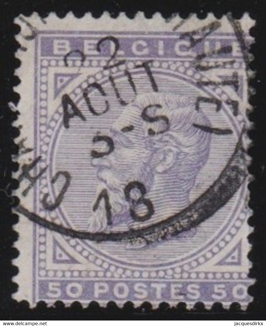 Belgie      .    OBP   .    41      .     O      .   Gestempeld     . /.    Oblitéré - 1883 Léopold II