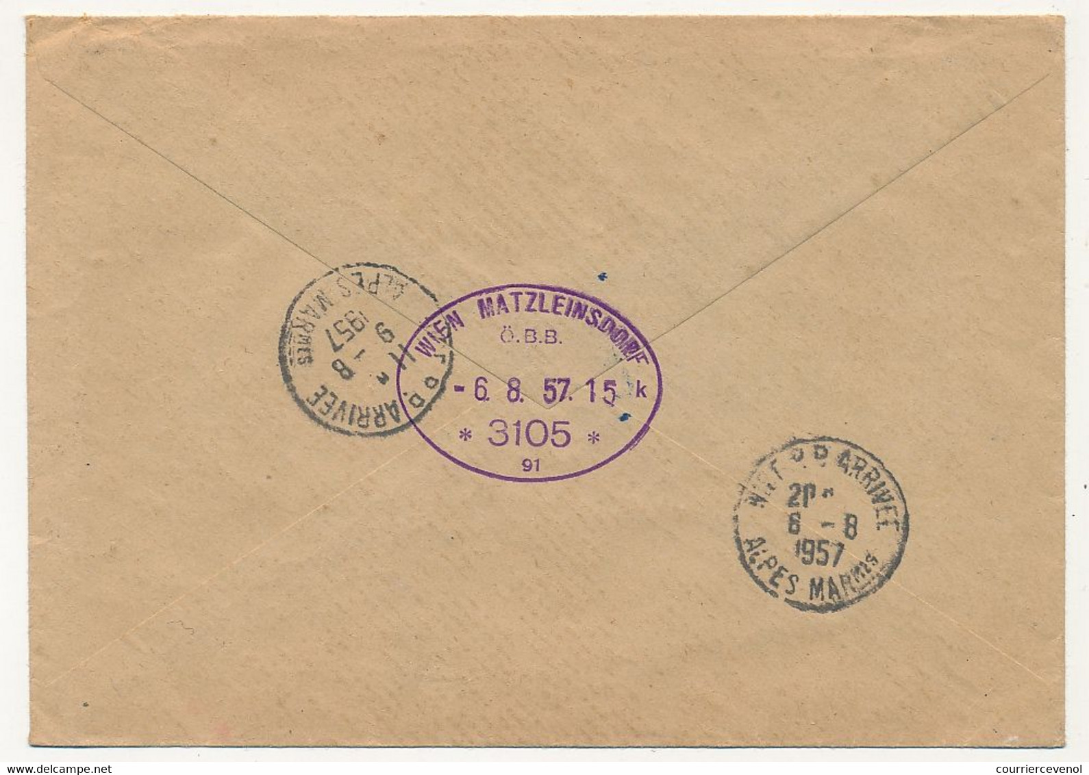 AUTRICHE - Enveloppe Recommandée De WIEN 83 - Affr Composé - 1957 - En Tête Bundesbahn - Briefe U. Dokumente