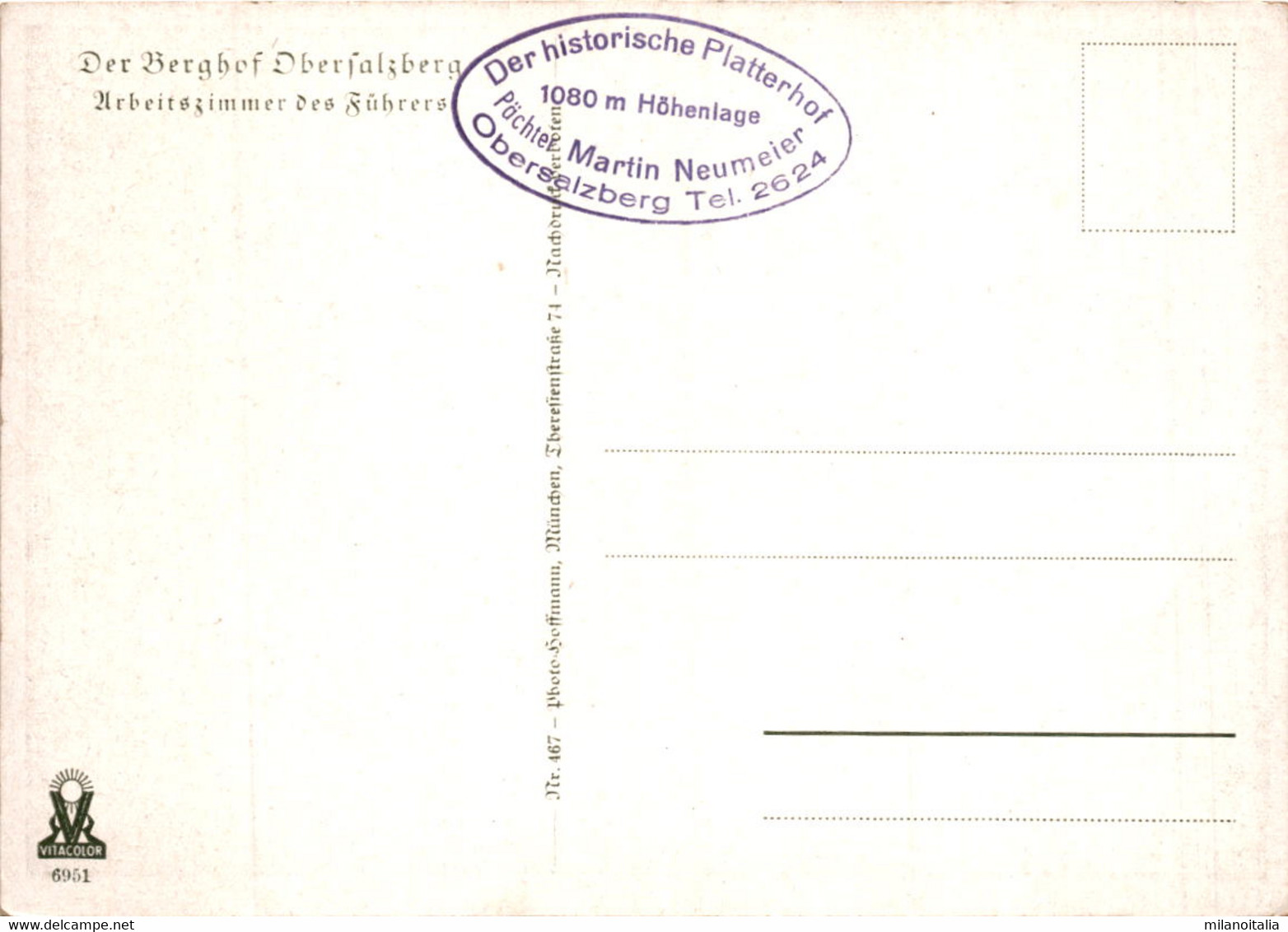 Der Berghof Wachenfeld - Arbeitszimmer Des Führers (467) - Weltkrieg 1939-45