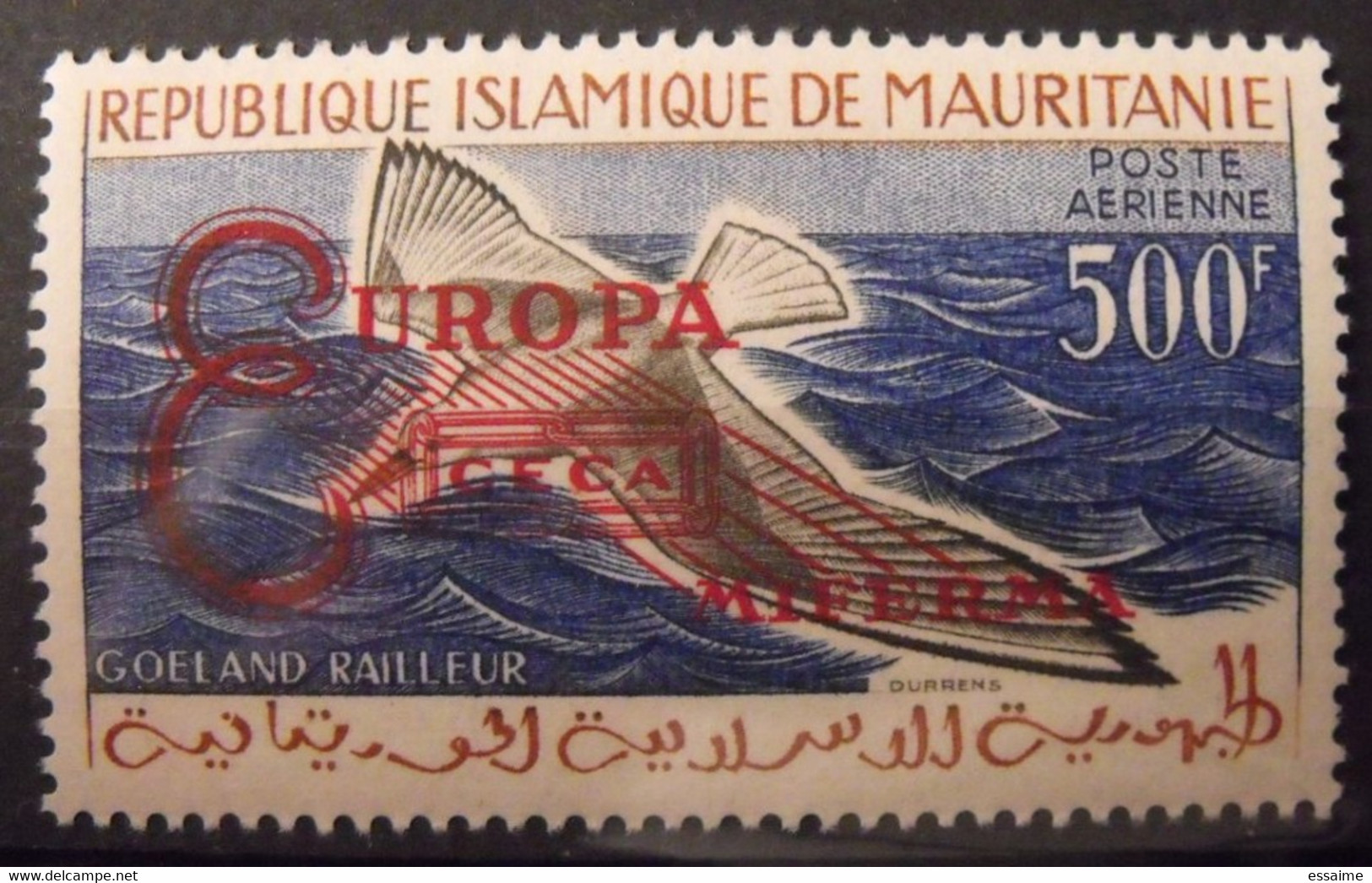 Mauritanie. Poste Aérienne N° 20 E ** MNH.  Europa Ceca Miferma 1962. 500 F Oiseaux - Mauritanie (1960-...)