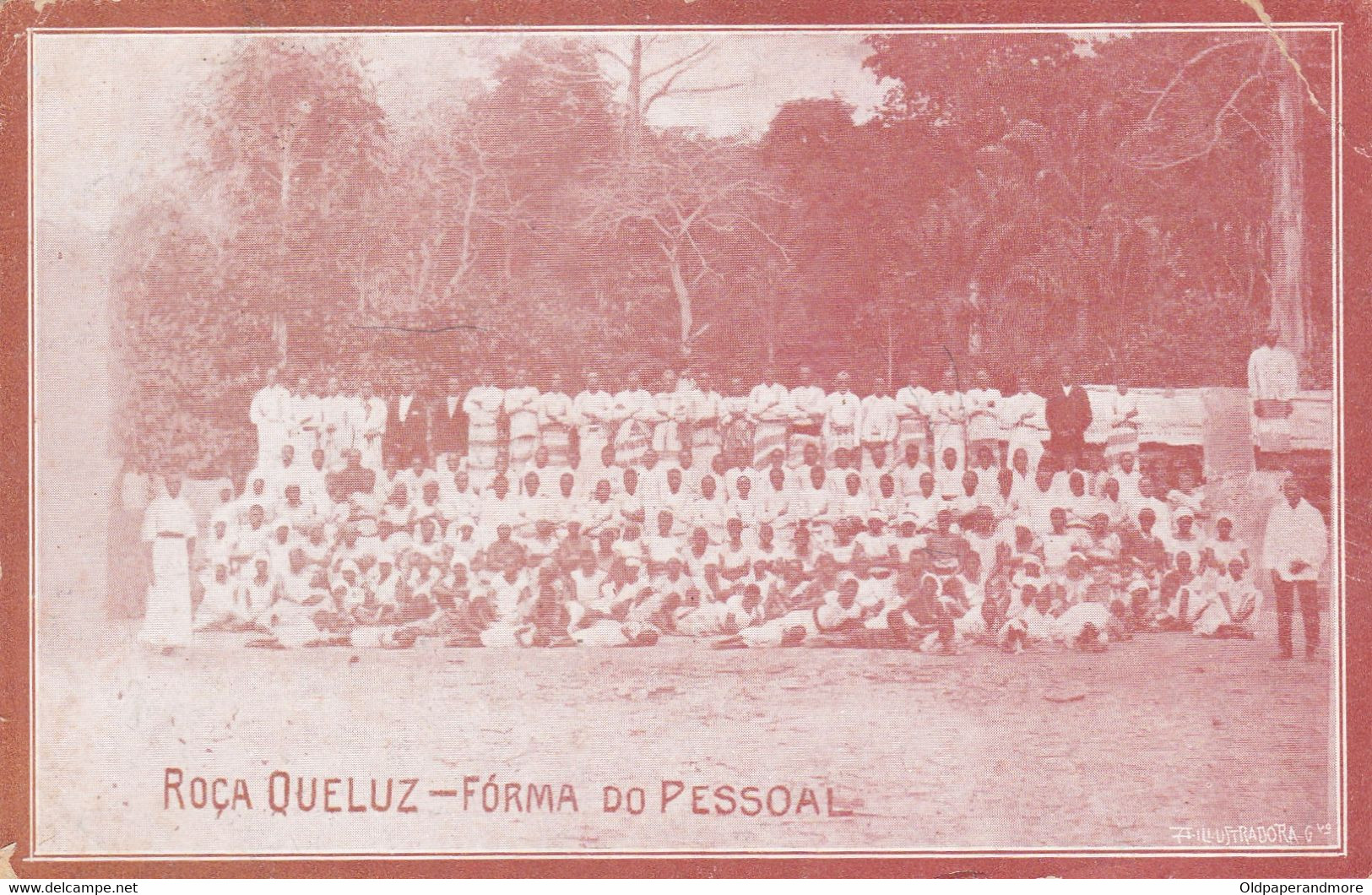 POSTCARD PORTUGAL - AFRICA - SÃO TOME AND PRINCIPE - OLD PORTUGUESE COLONY - ROÇA QUELUZ - FORMA DO PESSOAL - Sao Tome Et Principe