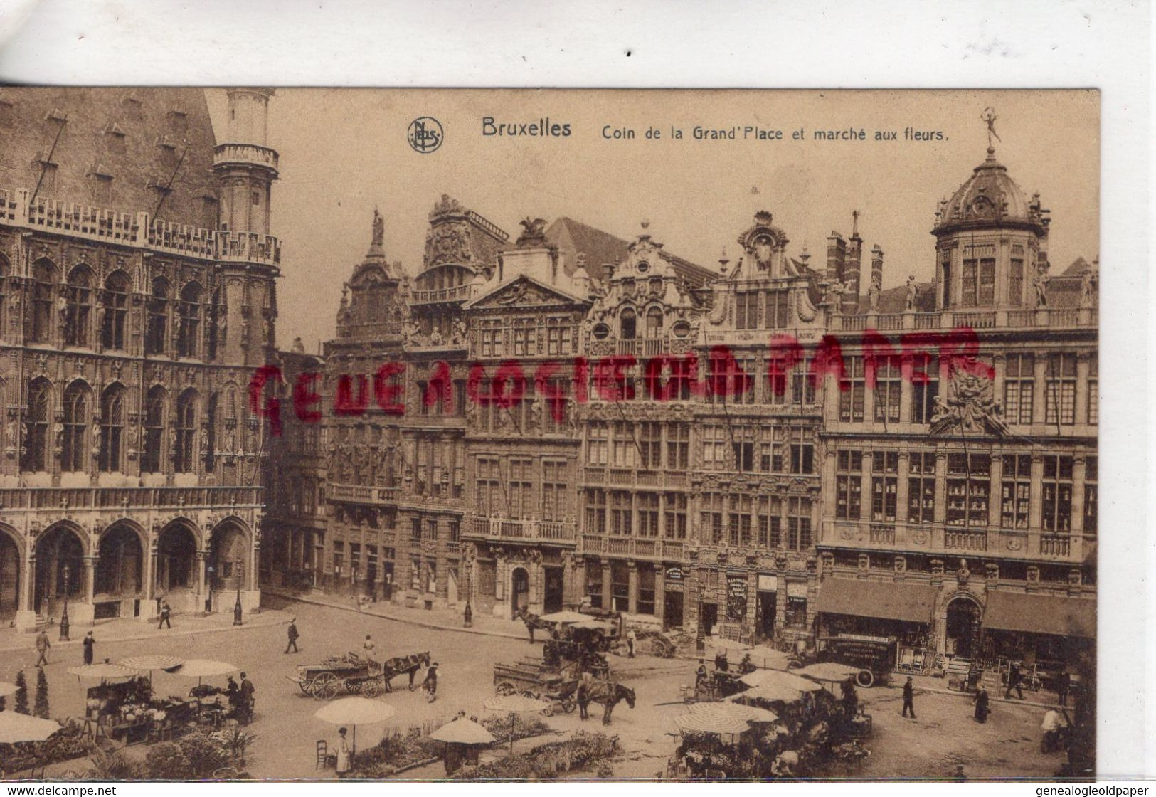 BELGIQUE - BRUXELLES - COIN DE LA GRAND PLACE ET MARCHE AUX FLEURS - Feesten En Evenementen