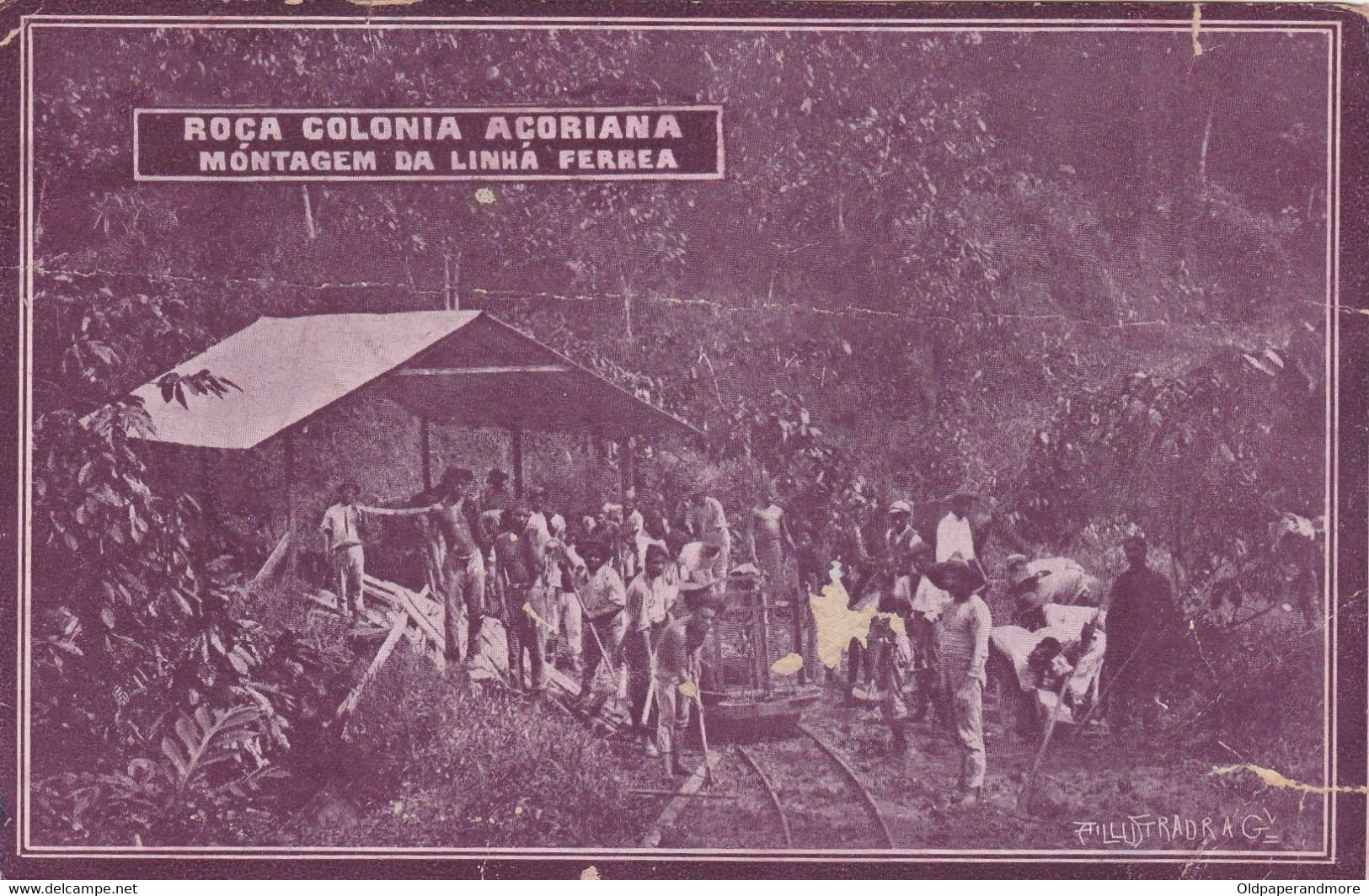 POSTCARD PORTUGAL - AFRICA - SÃO TOME AND PRINCIPE - OLD PORTUGUESE COLONY - ROÇA AÇORIANA - RAILWAY CONSTRUCTION - Sao Tome Et Principe