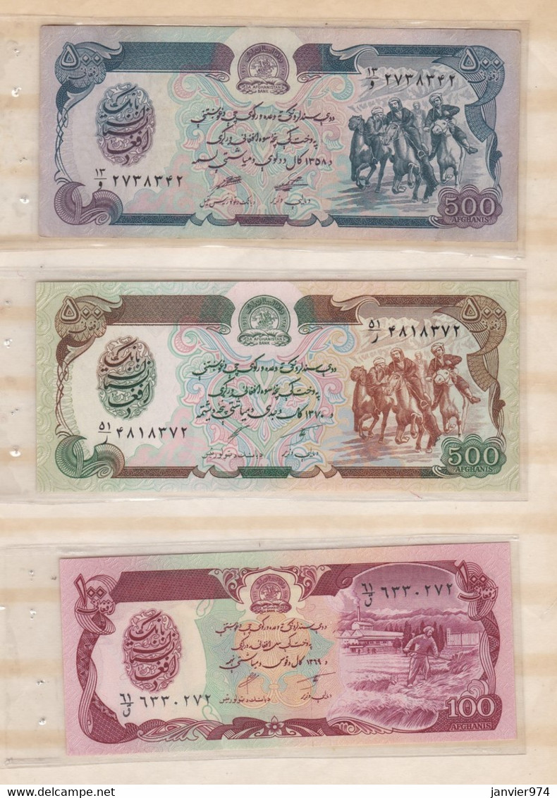 9 Billets Differents D’afghans , Billet Sous Blister Neuf UNC, 7 Scan - Afghanistán