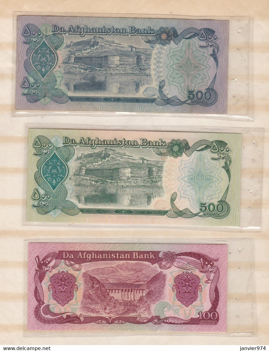 9 Billets Differents D’afghans , Billet Sous Blister Neuf UNC, 7 Scan - Afghanistán