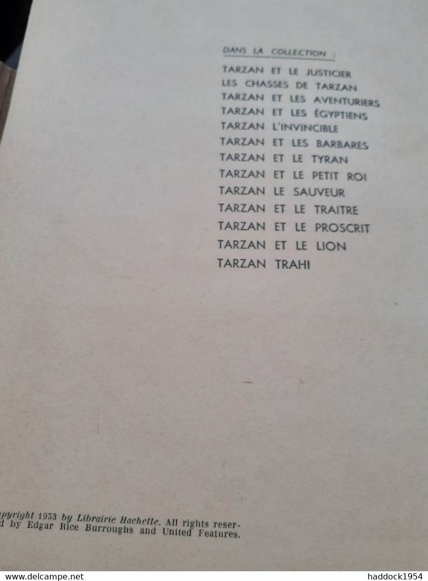 TARZAN Et Les Hommes Léopards EDGAR RICE BURROUGHS Hachette 1953 - Tarzan