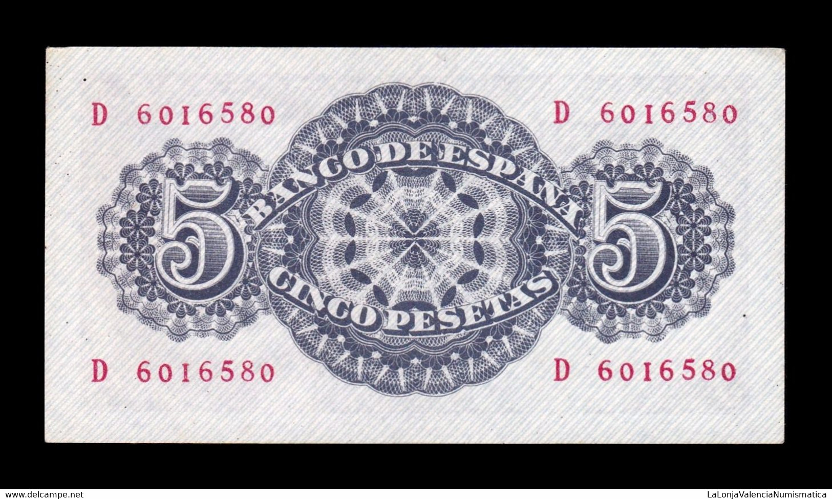 España Spain 5 Pesetas Séneca 1947 Pick 134 Serie D SC UNC - 5 Peseten