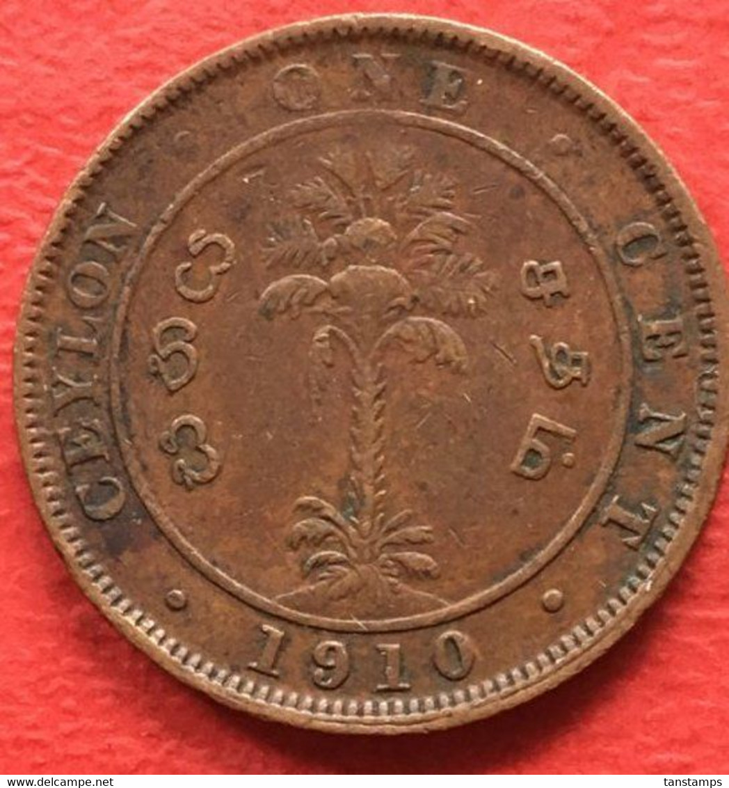 Ceylon 1910 1 Cent - Autres – Asie