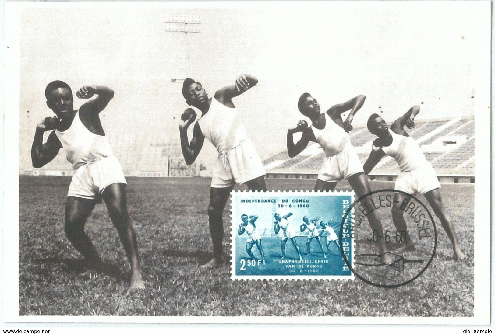 72706 -  BELGIUM -  Postal History -   MAXIMUM CARD - SPORTS Athletics 1960 - 1951-1960