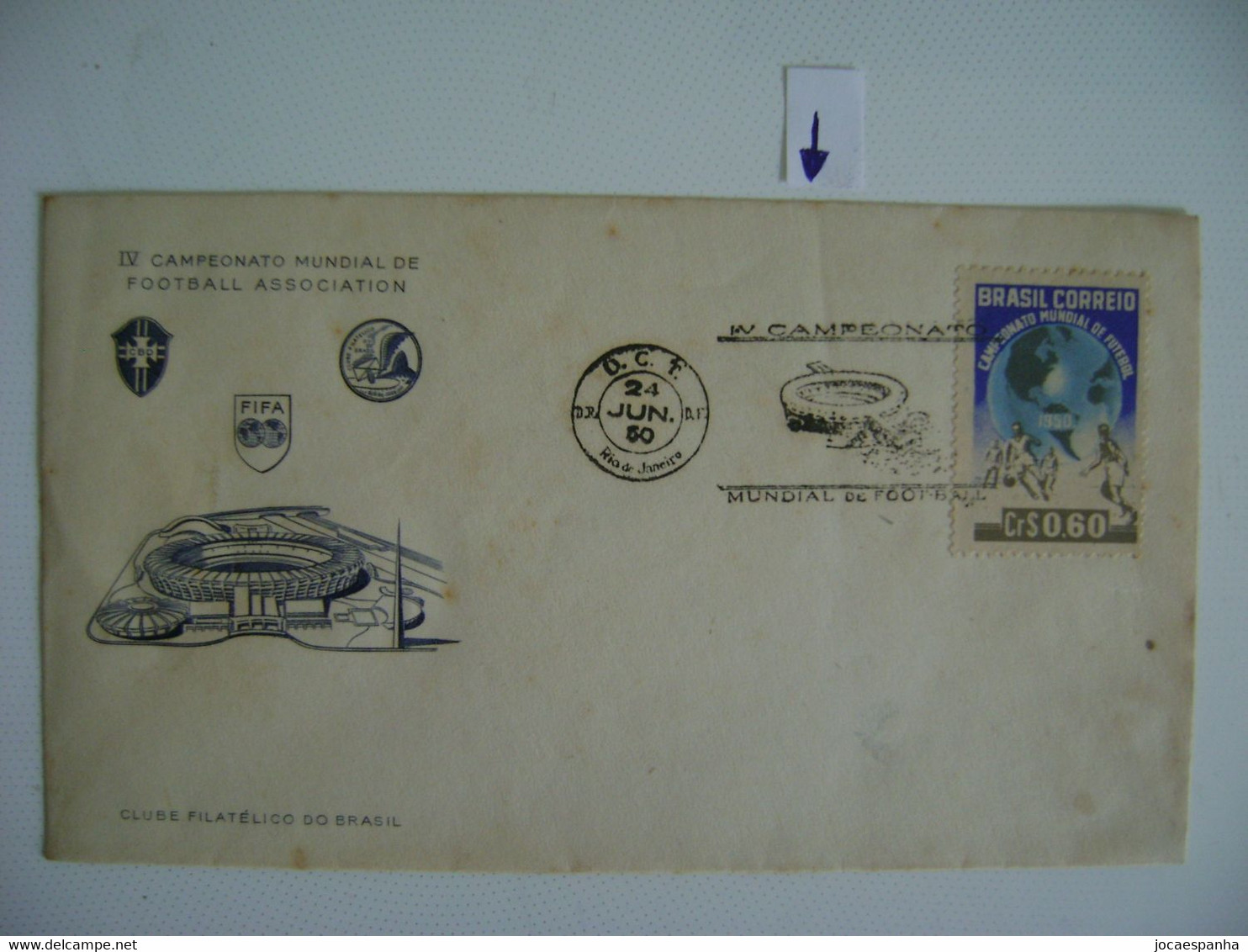 BRAZIL - ENVELOPE IV WORLD FOOTBALL / SOCCER CHAMPIONSHIP IN 24/06/1950 IN THE STATE - 1950 – Brasilien