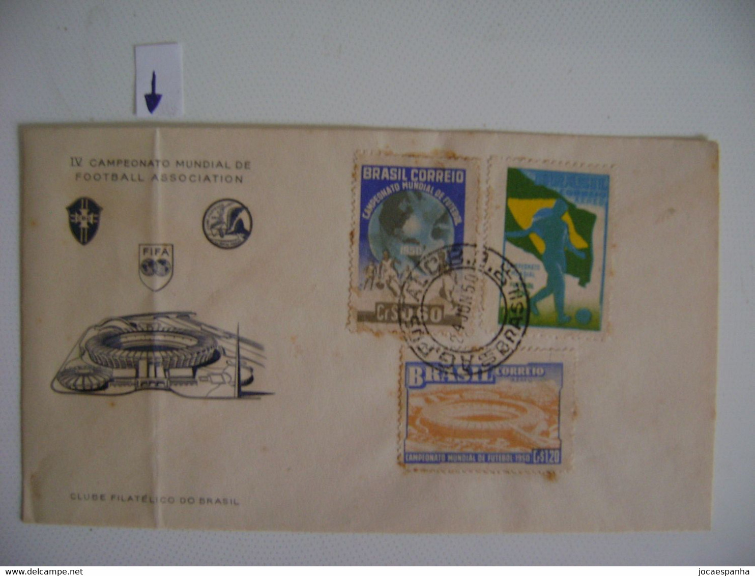 BRAZIL - ENVELOPE IV WORLD FOOTBALL / SOCCER CHAMPIONSHIP IN 24/06/1950 IN THE STATE - 1950 – Brazil