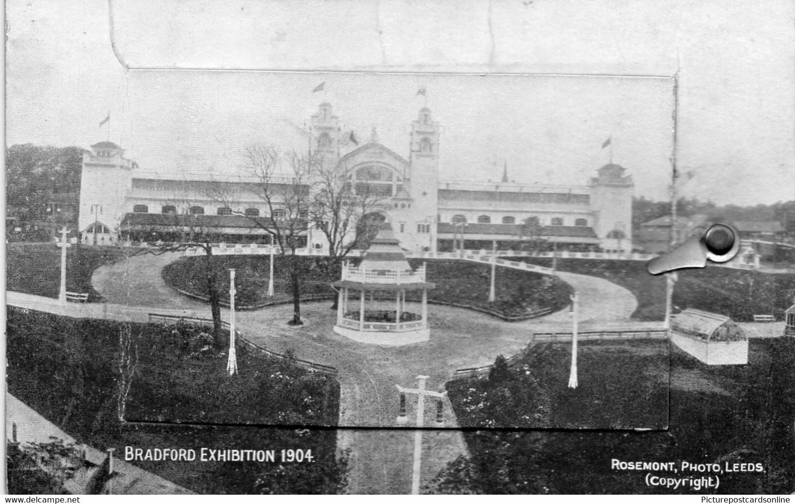 BRADFORD EXHIBITION 1904 OLD NOVELTY PULL OUT VIEWS POSTCARD YORKSHIRE - Bradford